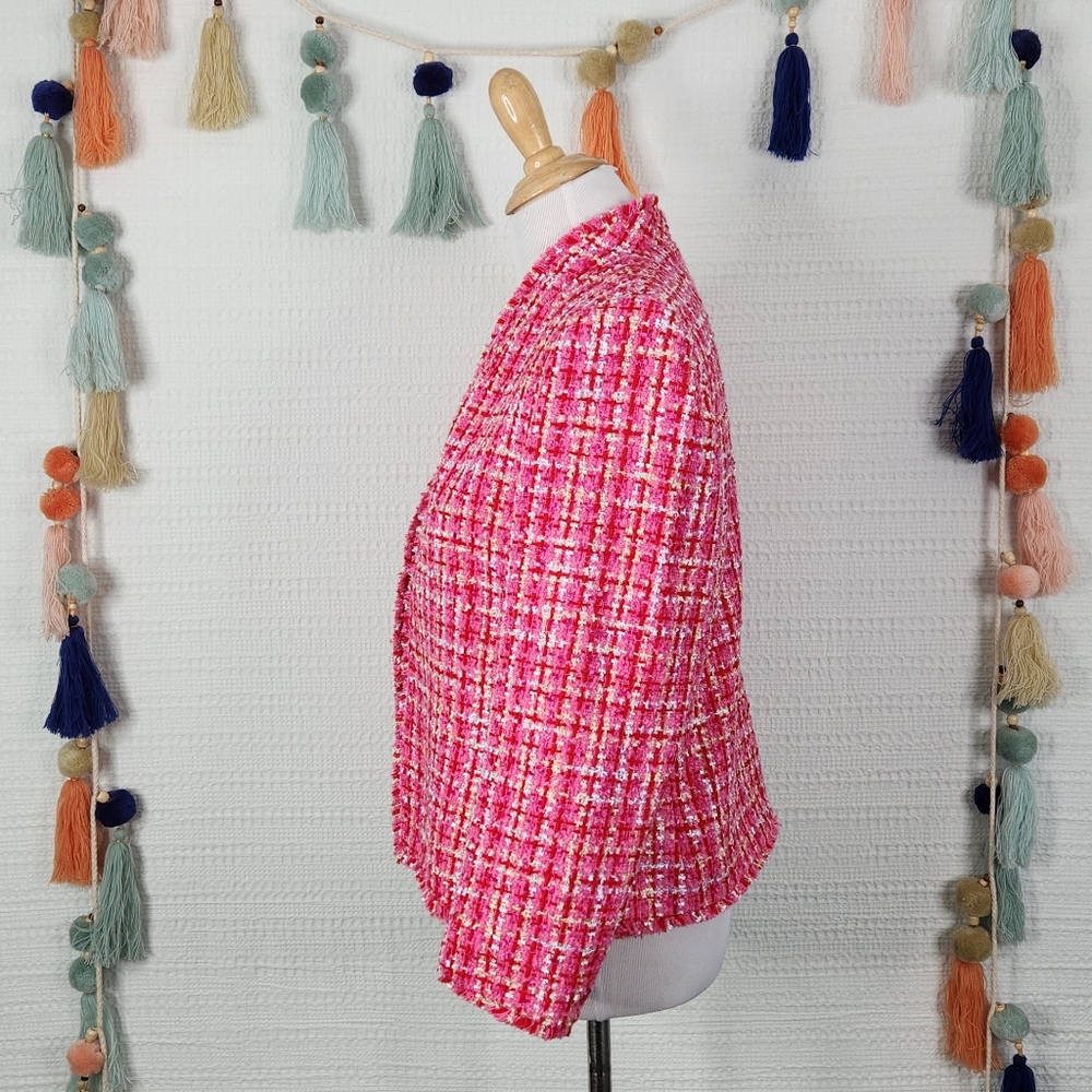 Ann Taylor Pink Tweed Blazer - Picture 4 of 8